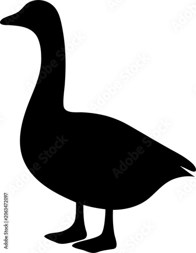 Goose Silhouette SVG Vector for Farm and Wildlife Design Projects