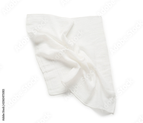 Clean white cotton fabric c...