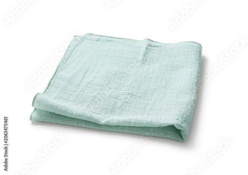 Folded light green muslin c...