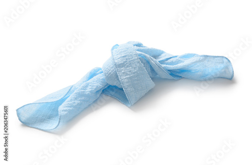 Light blue knotted fabric c...