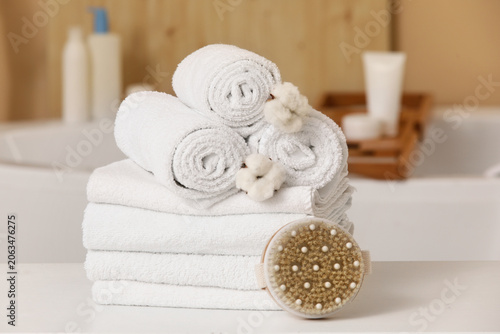 Spa bathroom essentials wit...