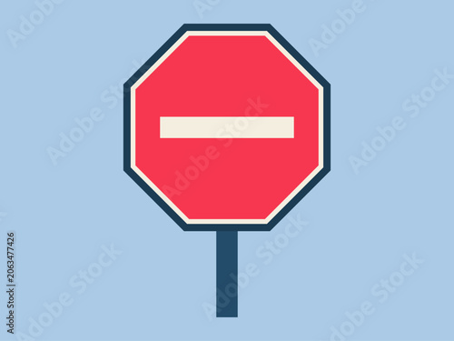 Stop sign icon. Traffic icon. Flat vector icon concept.