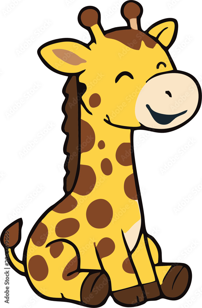 Obraz premium funny giraffe cartoon