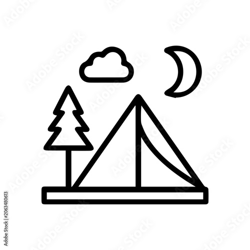 Outdoor Camping Tent Night