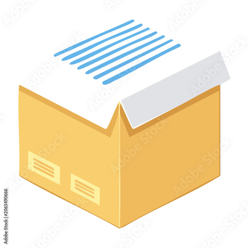 3D render of yellow document folder with blue tabs