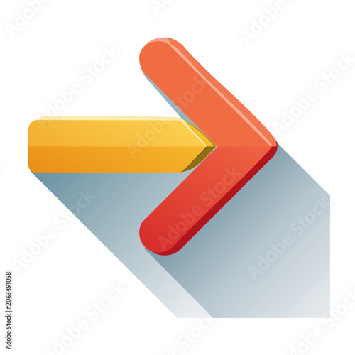 Red yellow blue paper airplane 3D render