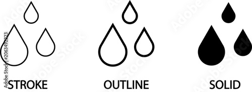 Water drop icons