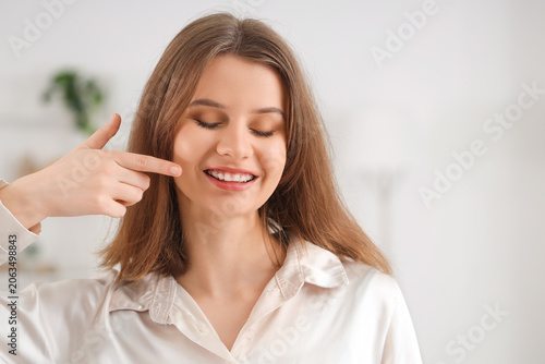 Young woman with dental bra...