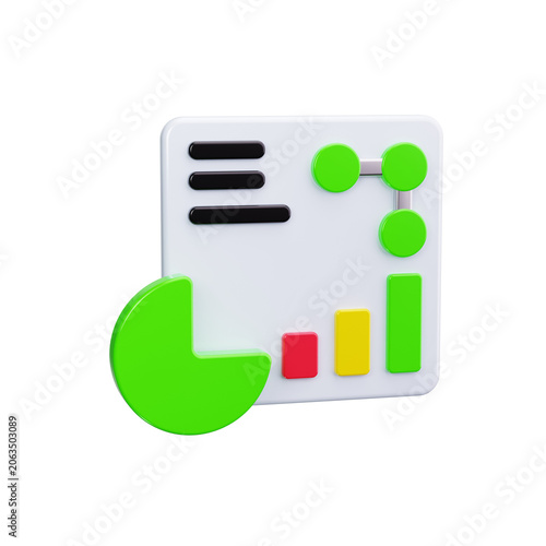 Dashboard 3d render icons