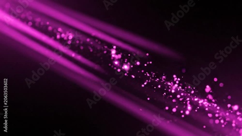 Glowing pink light beam technology.
