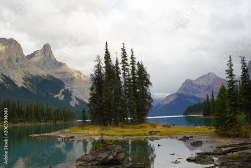 Φωτογραφία Spirit island, jasper national park, canada