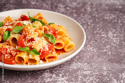 Plate of delicious penne pa...