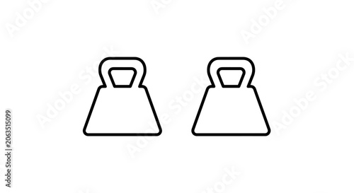 Cuadro en lienzo Simple weight measurement standard unit icons with standard