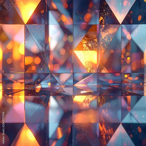 A kaleidoscope of colorful geometric shapes and patterns