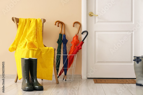 Different rubber boots with...