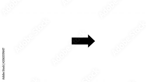 Moving Arrow Animation – Horizontal Sliding Direction Indicator on White Background
