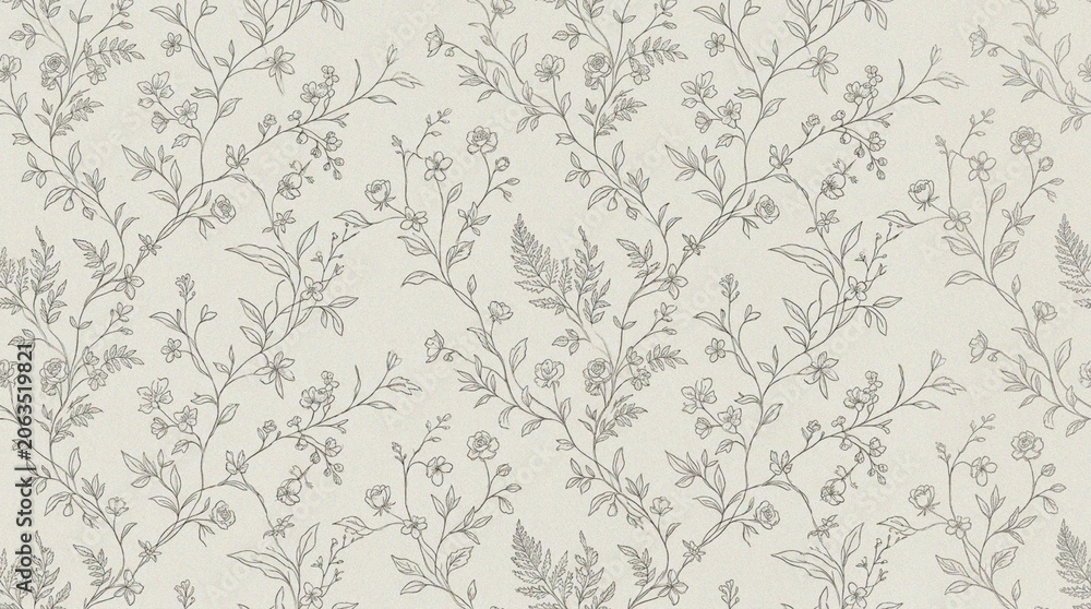 Fototapeta premium Elegant Floral Branch Pattern Background Texture.