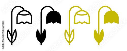Wilted flower icons pack. vector illustrations designs