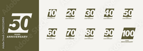 Collection special day logo template for celebration event, wedding, greeting card, company anniversary.