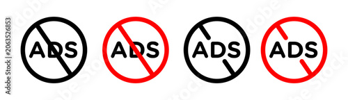 Foto Ad blocker icons collection