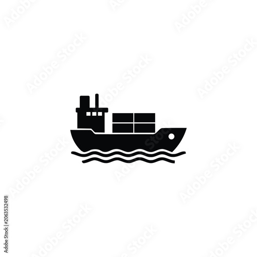 Black and white of a ship with smoke stack and waves ocean
