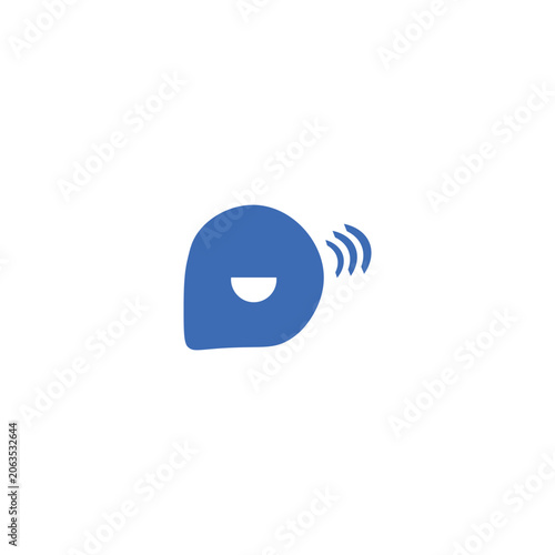 Blue cloud with white wi-fi signal symbol, style wi-fi symbol wireless signal cloud internet connectivity