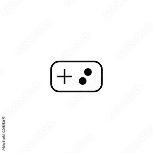 Minimalist black and white plus sign with a dot, simple plus black plus white background, simple minimalist symbol