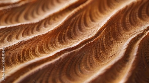 Walnut shell winding ridges wrinkled texture close up