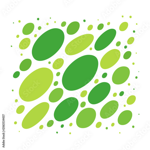 Flat green and yellow leaf pattern vector