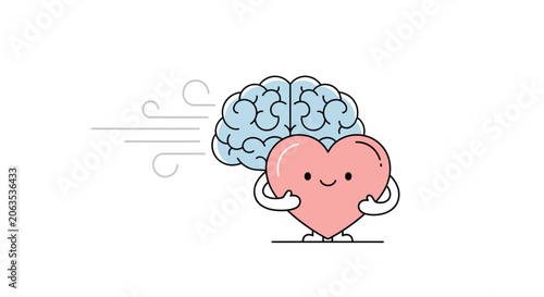 Stylized cloud with wind lines on transparent background