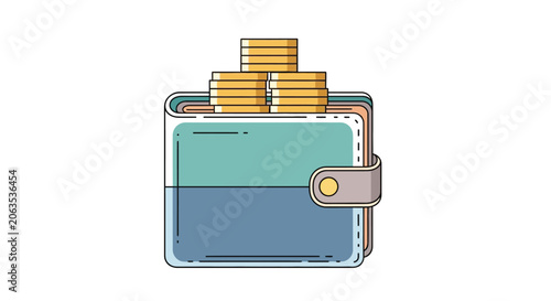 Stylized glass jar with colorful liquids on transparent background