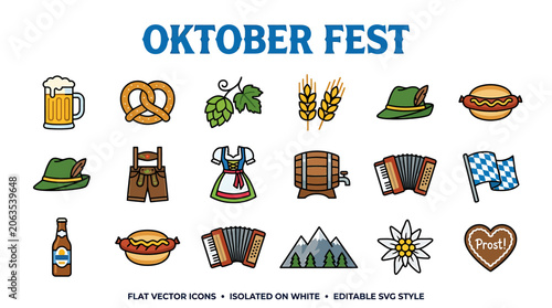 People celebrate Oktoberfest with traditional food and drinks outdoors