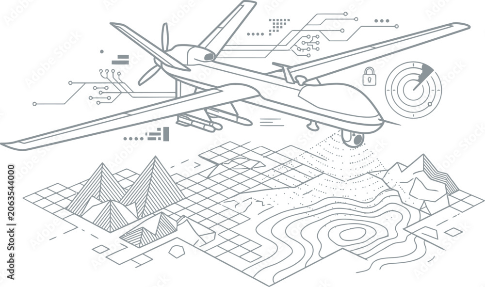 Fototapeta premium vector illustration of airplane