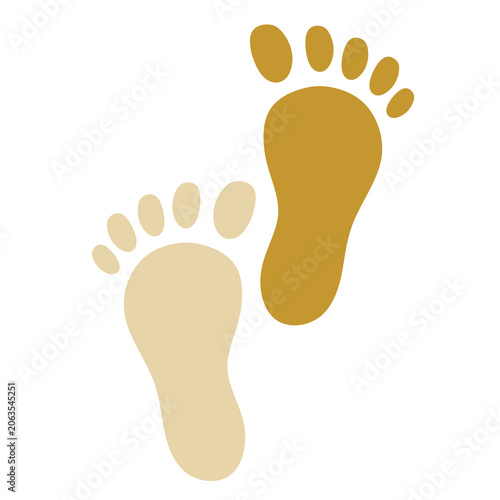 foot prints vector illustration
