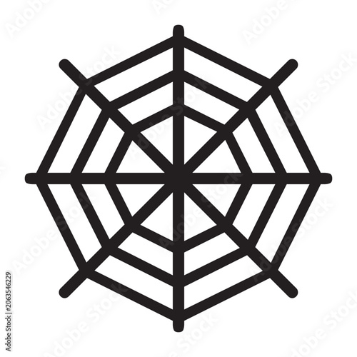 Black cobweb mark sign vector flat icon