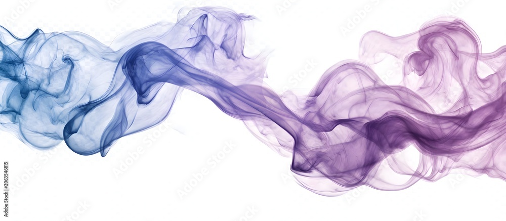 Obraz premium Abstract Purple and Blue Smoke Swirls