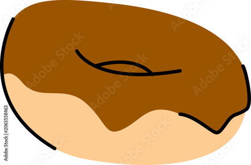 Foto donnuts with chocolate topping
