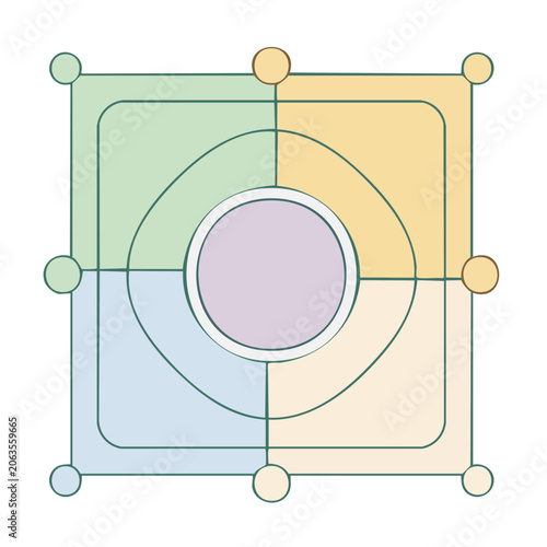 Flat design target crosshair vector