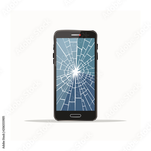 Smartphone with geometric pattern screen