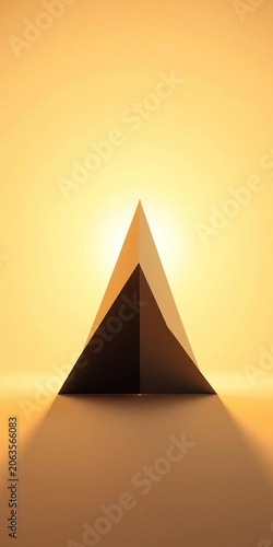 Abstract geometric progression suggests growth, captured with a tilted, bright studio perspective,  abstract,  composition