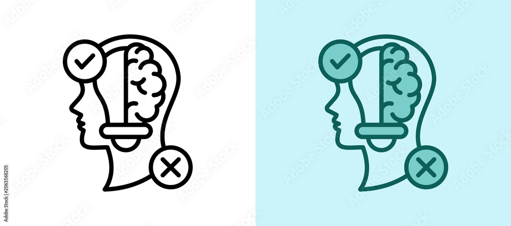 Fototapeta premium Smart Decisions whitegreen icon