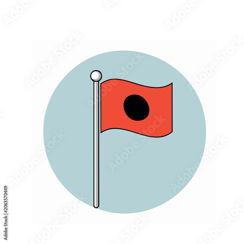 Flat design smiley face icon vector