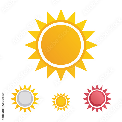 Flat design sun moon and stars vector