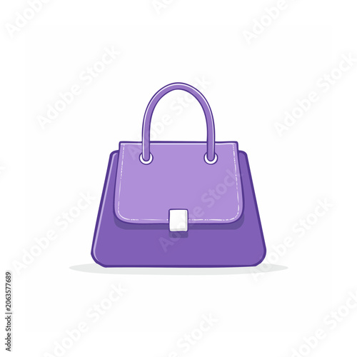 Purple handbag flat design illustration