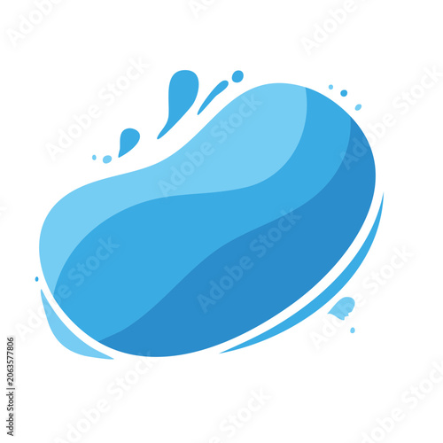 Blue water droplet splash icon