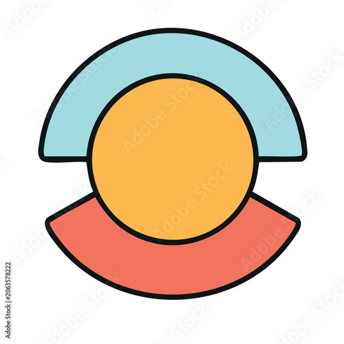 Flat design smiley face icon