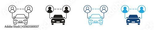 Foto Ride Sharing  icon set