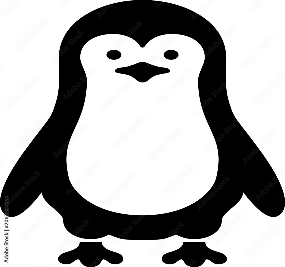 Fototapeta premium black and white animal icons, giraffe, bird, whale, duck, flamingo, penguin, shrimp, lobster and butterfly 