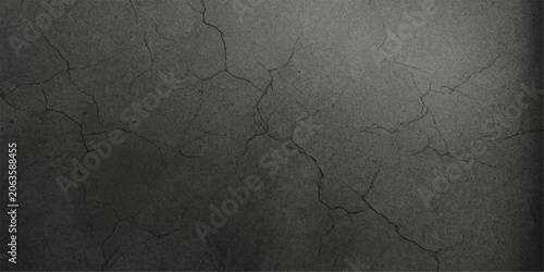 Cuadro en lienzo A close-up macro shot reveals the intricate network of fine cracks spread across a weathered concrete surface, conveying a sense of age, decay, and texture