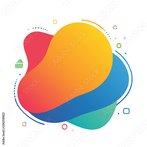 Abstract gradient circle vector design